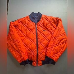 Vintage Nike Blue/Orange Reversible Swoosh jacket fighting illini color way L